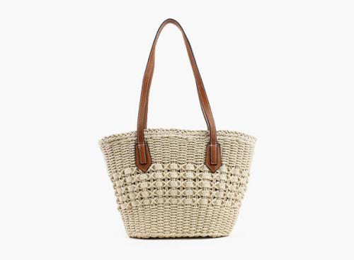 Straw Bag Medium - Beige 