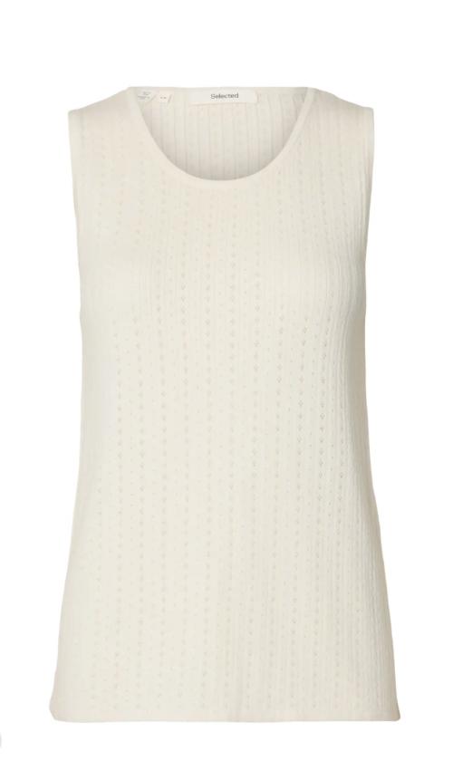 Helle Point Knit Top - Egret