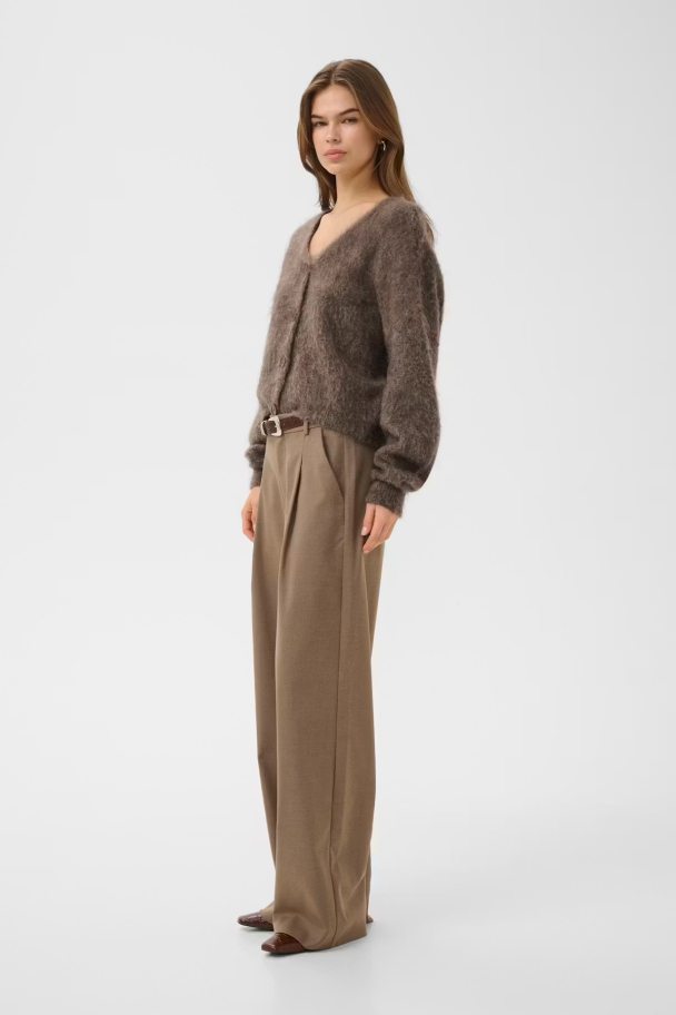 Debbie V Cardigan - Chestnut Melange - Image 2