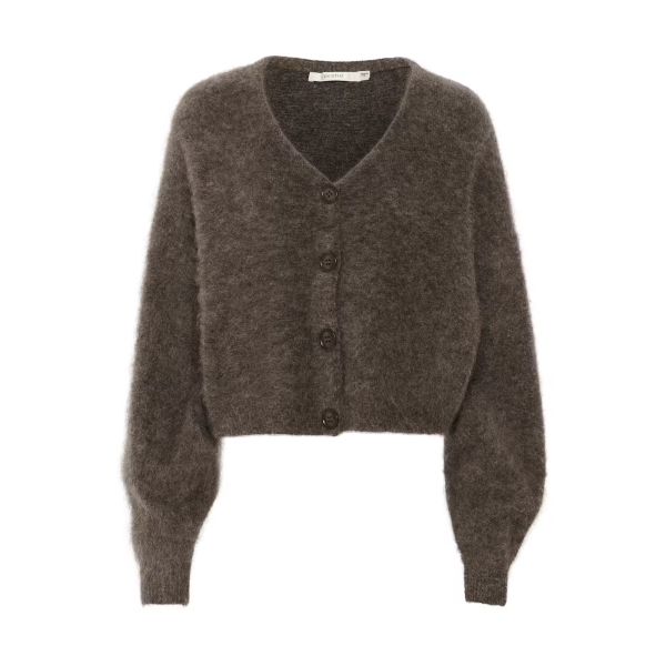 Debbie V Cardigan - Chestnut Melange
