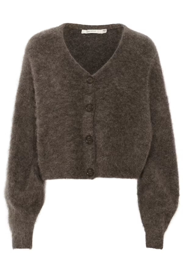 Debbie V Cardigan - Chestnut Melange - Image 1