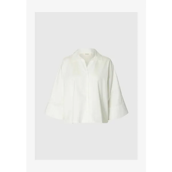 Wemila Oversize 3/4 Shirt - Bright White 