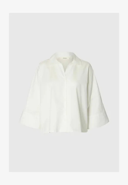 Wemila Oversize 3/4 Shirt - Bright White 