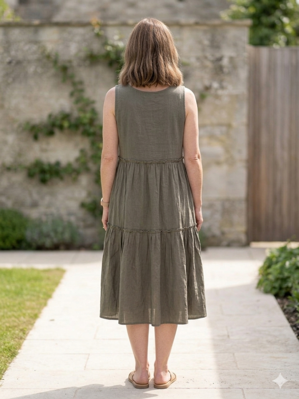 Sommerkjole Khaki 06814 - Image 2