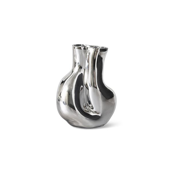 Gleam Glass Vase - Chrome