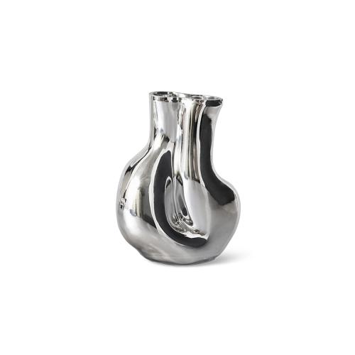 Gleam Glass Vase - Chrome