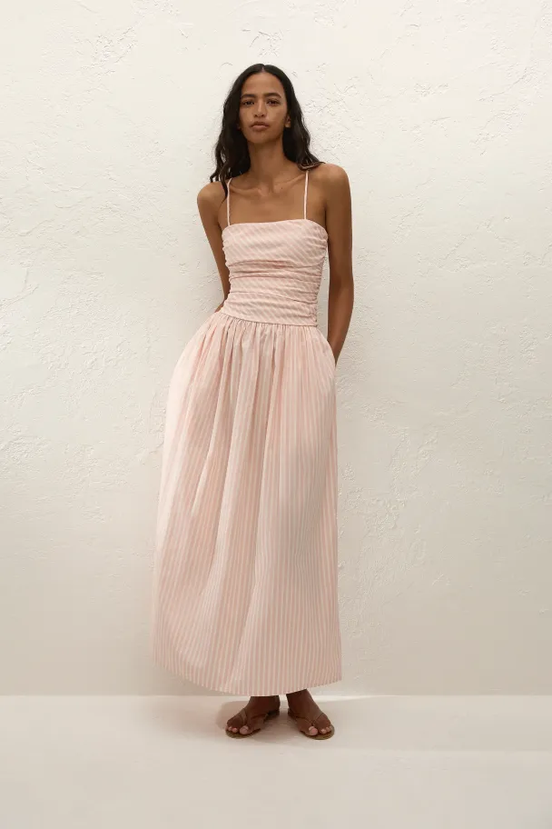Portlligat Maxi Dress - Carmen Stripe & Peony White  - Image 1
