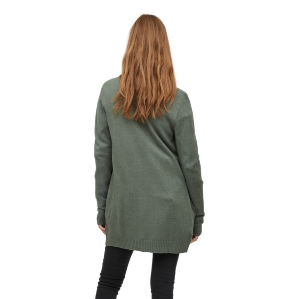 Viril open knit cardigan, grønn - Image 3