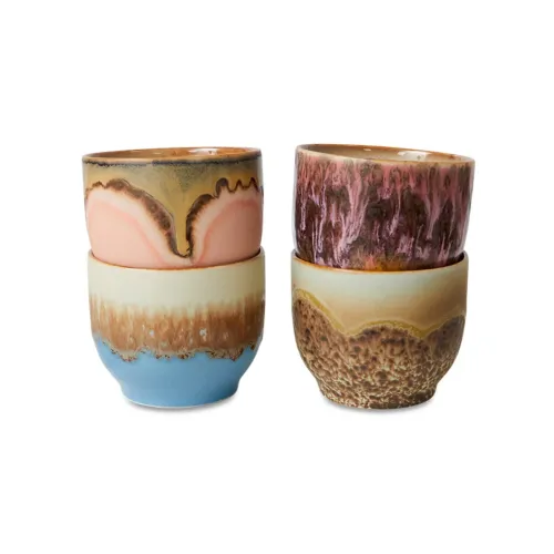 70s Ceramics - Café Cups Lagoon