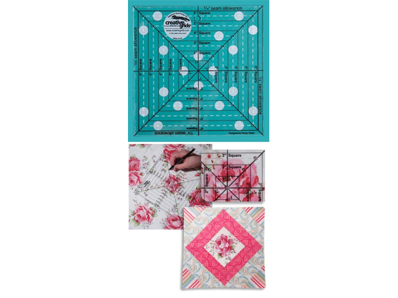  6&frac12;" Square Two-in-One Square It Up & Fussy Cut Ruler  CGRSQ6