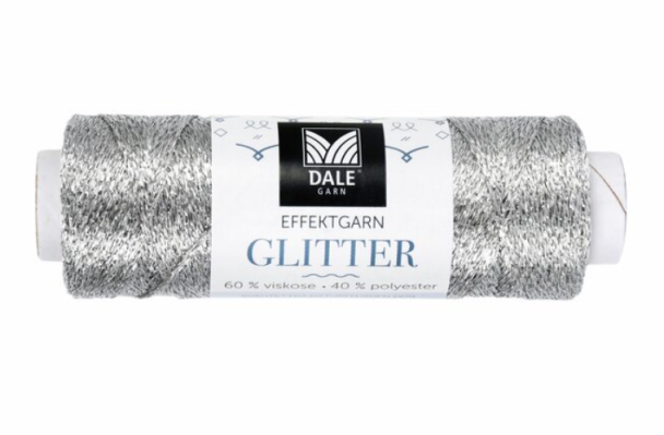 Glitter Effektgarn - Sølv - Image 1