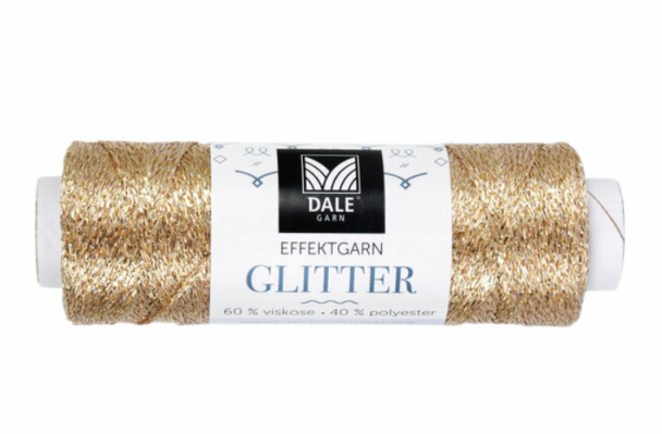 Glitter Effektgarn - Gull - Image 1