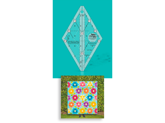 60&deg; Tiny Diamond Ruler   CGR60DIATINY