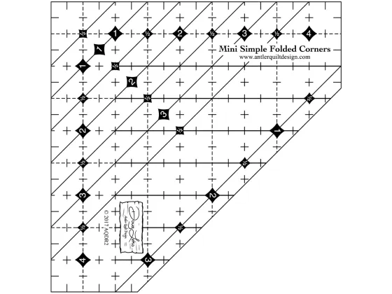 Mini Simple Folded Corners Ruler # AQDR2