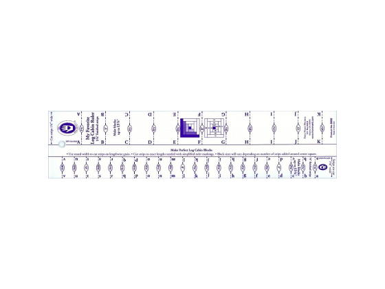 8058 | Log Cabin Ruler 5/8 and 1-1/4 inch finished strip widths