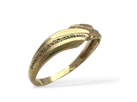 Klosterfoss Vintage - Gult gullring 585