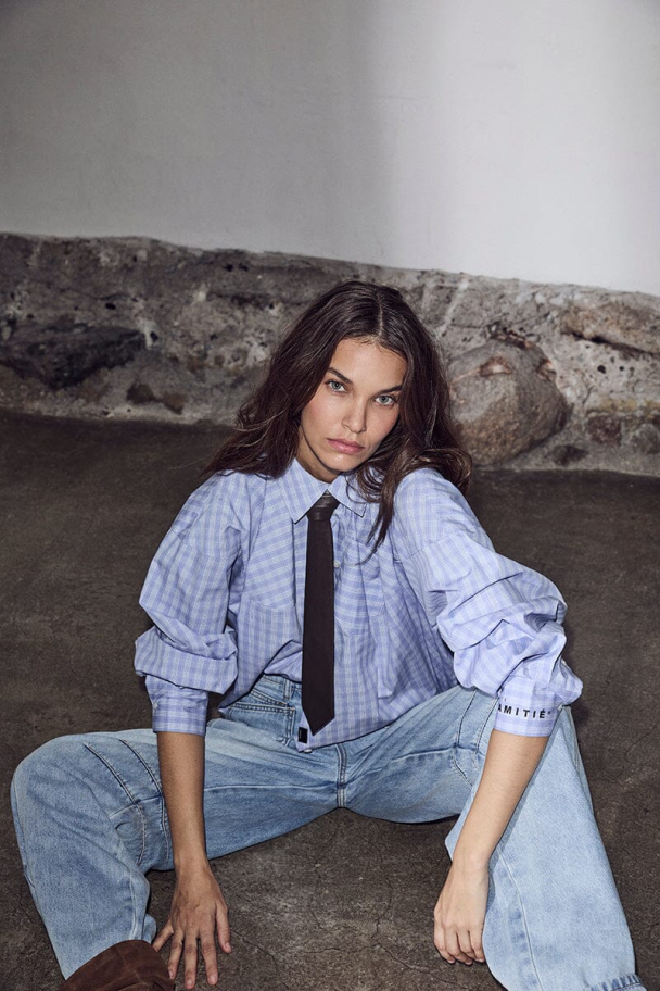 Sophie Check Shirt - Pale Blue - Image 2