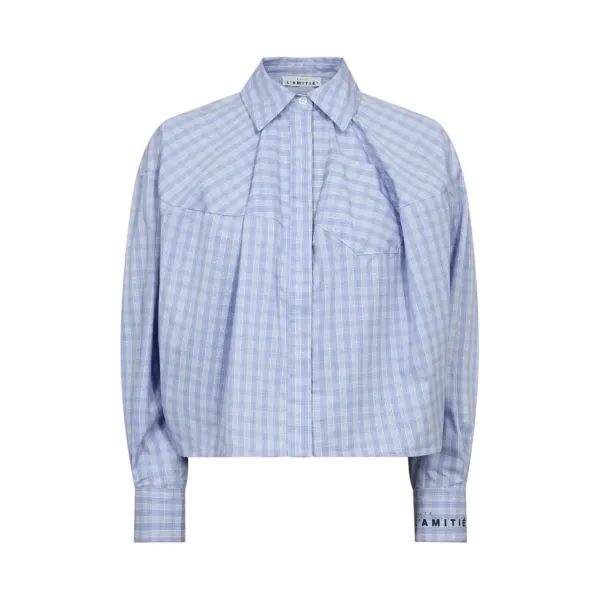 Sophie Check Shirt - Pale Blue