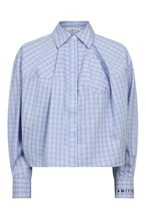 Sophie Check Shirt - Pale Blue