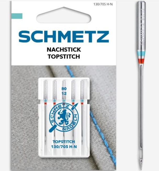 Topstitchnåler - str. 80/12 - 100/16