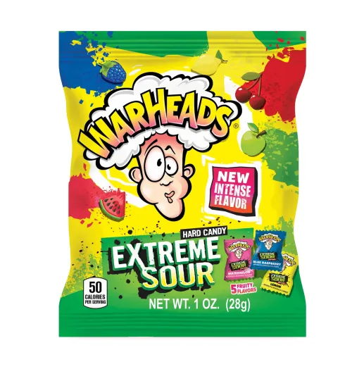 WARHEADS EXTREME SOUR HARD CANDY ASS. 28g