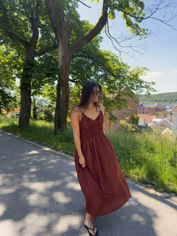 Jackie Regular Strap Ankle Dress - Cherry Mahogany - Image 4