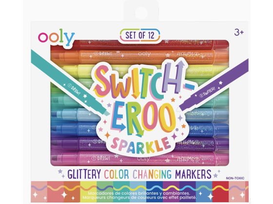 Switch-Eroo!: Sparkle Glittery Fargeskiftende tusj 12pk - OOLY
