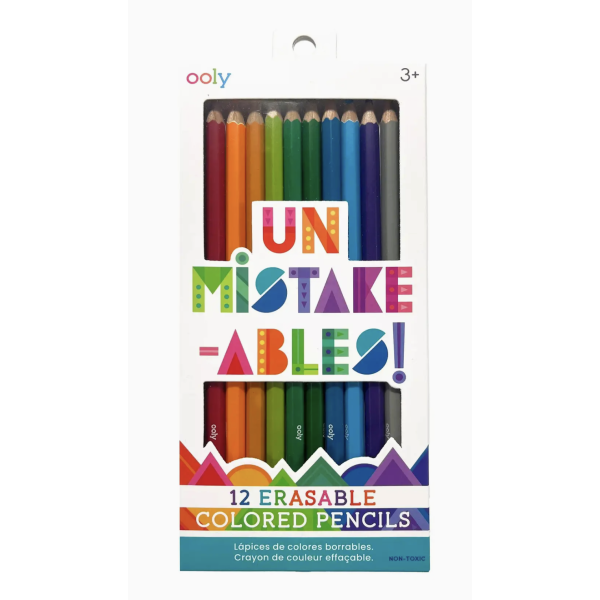 Un-Mistake-Ables!: Viskbare fargeblyanter 12pk - OOLY