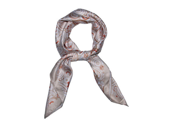 Skjerf Firkantet Paisley Beige 772312 - Image 1