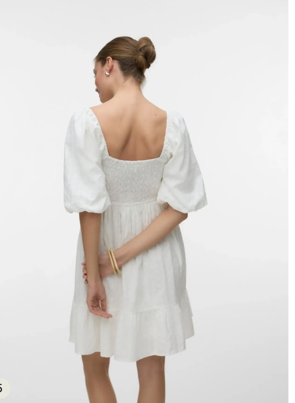 AW Julie 2/4 short dress white - Image 3