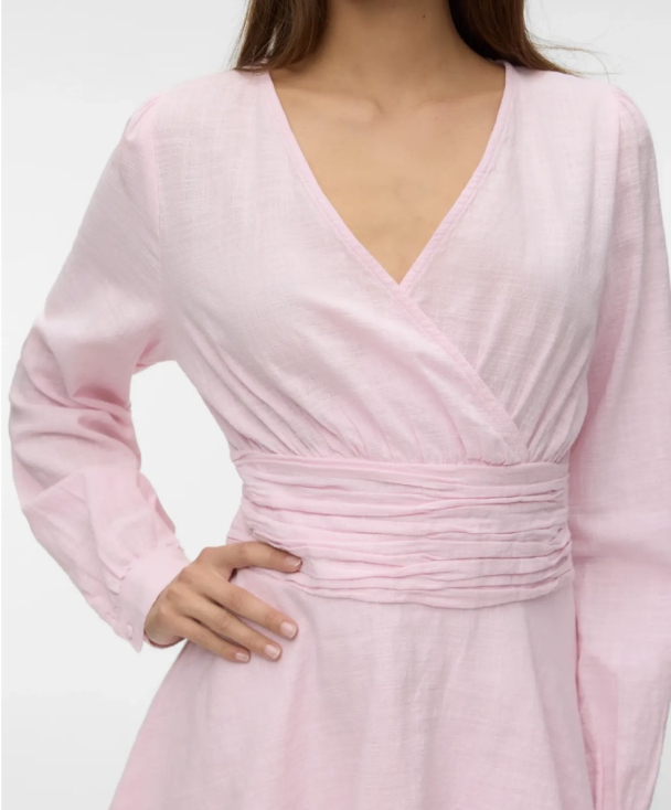 Polly ls short dress pink - Image 3