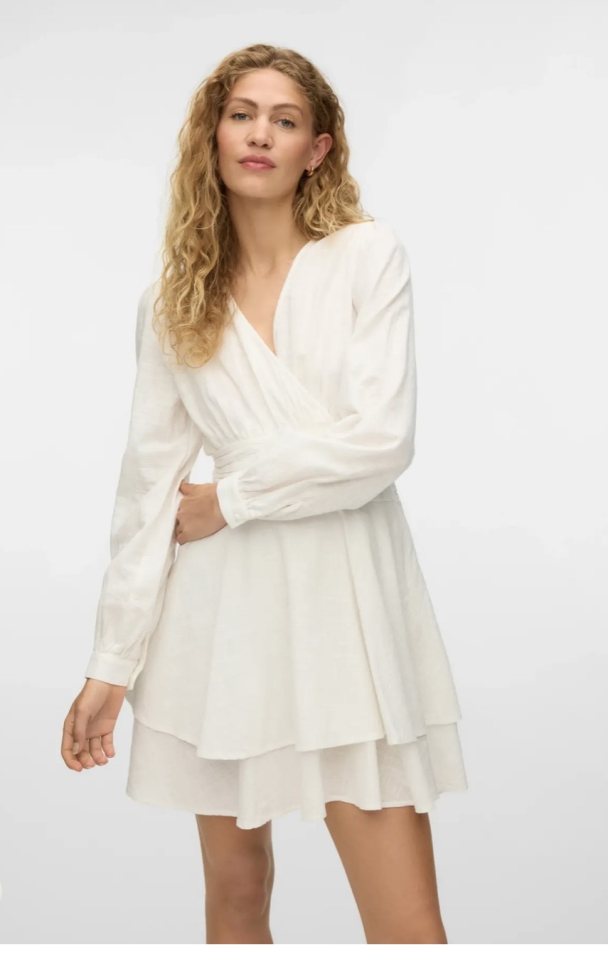 Polly ls short dress white - Image 1