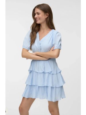 LISE 2/4 V-NECK SHORT DRESS