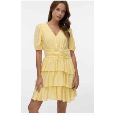 LISE 2/4 V-NECK SHORT DRESS