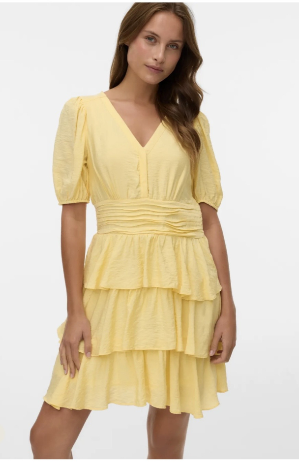 LISE 2/4 V-NECK SHORT DRESS - Image 1