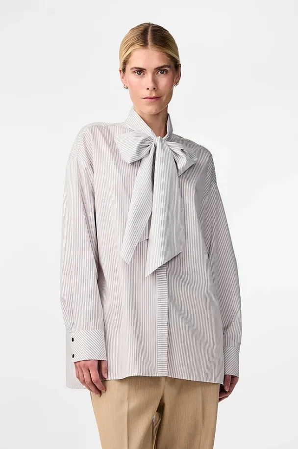Loma Stripe Shirt - Star White/Black - Image 3