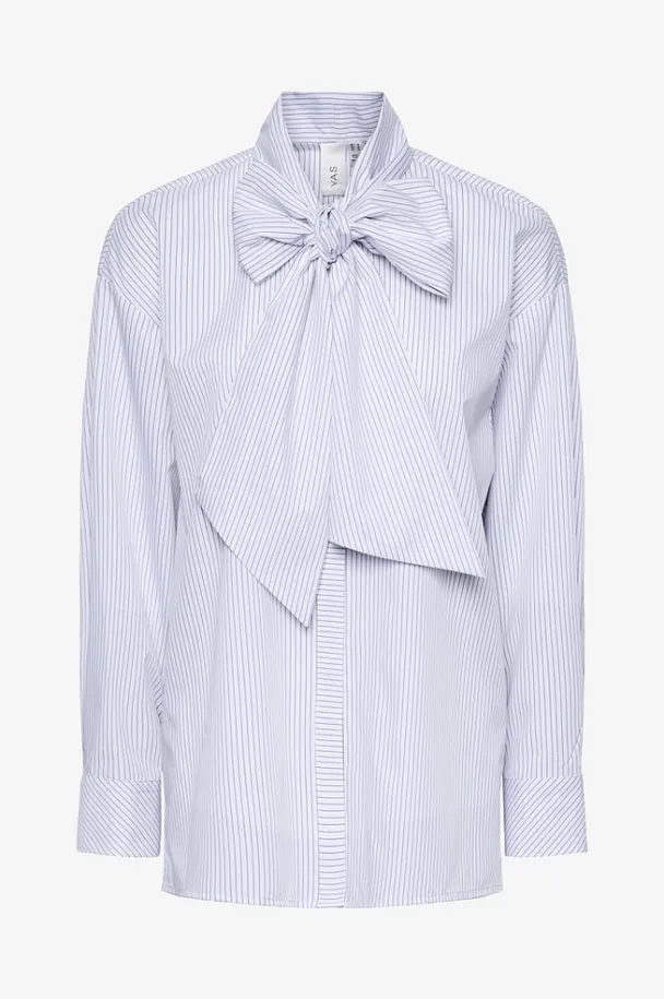 Loma Stripe Shirt - Star White/Black - Image 1