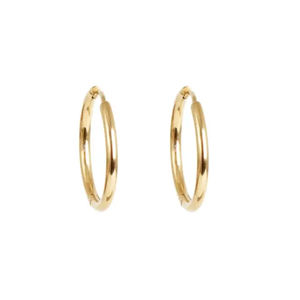 Øreringer Pure Steel GP 14 mm 1047-0007