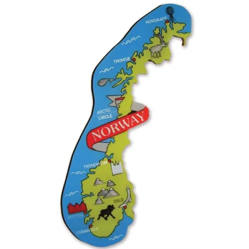Magnet, Gummimagnet, Norges kart