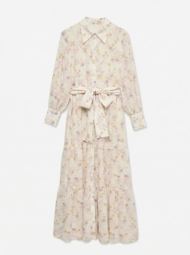AWTALIHA LS ANKLE SHIRT DRESS - Image 1
