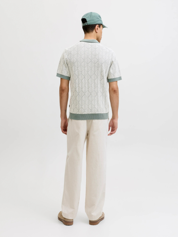 JPRBLUBLAKE STRUCTURE KNIT SPLIT NECK SS - Image 2