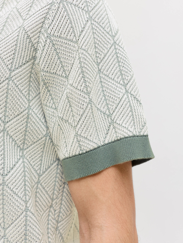 JPRBLUBLAKE STRUCTURE KNIT SPLIT NECK SS - Image 5