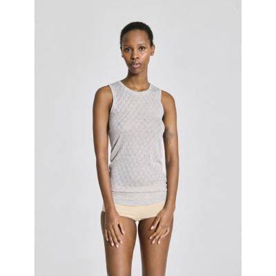 Alberte S´less Silk Top Light Grey