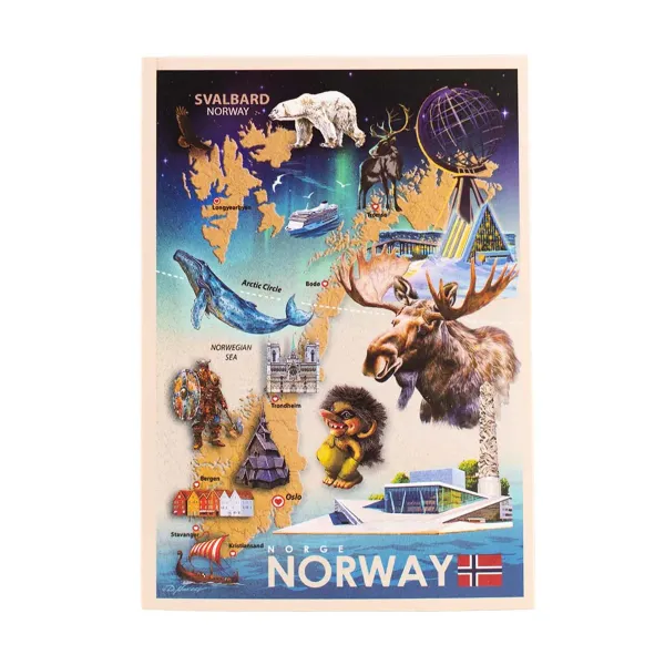 Postkort Norway Retro