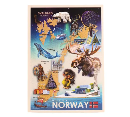 Postkort Norway Retro