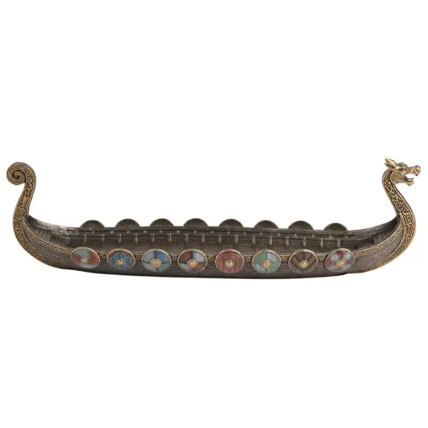Vikingskip, langt, bronsefarget