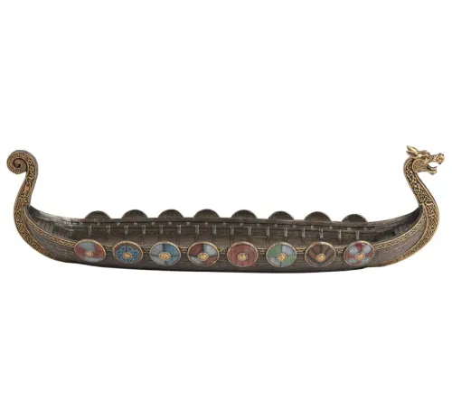 Vikingskip, langt, bronsefarget