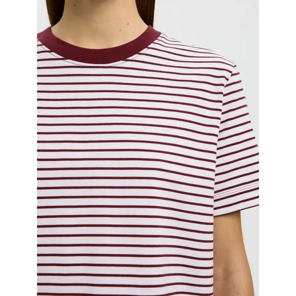 Essential Boxy Tee Striped Tawny