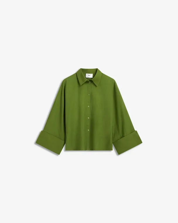 Atari Linen Shirt - Leaf Green   - Image 2