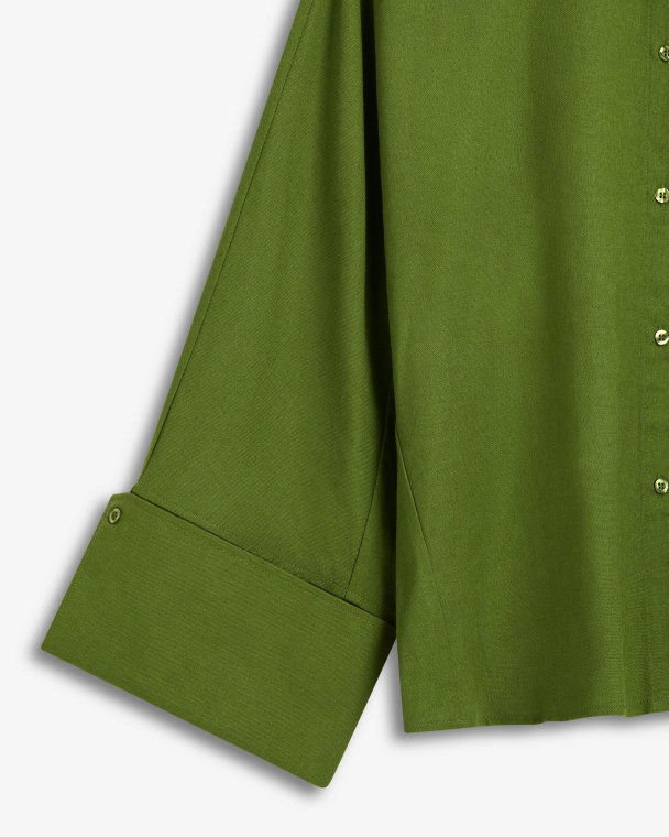Atari Linen Shirt - Leaf Green   - Image 4